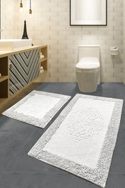 Mijölnir Juego de alfombrillas de baño Piante - Ecru